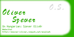 oliver szever business card